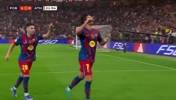 巴萨1-0领先毕巴！费尔明射门踢呲变助攻，费兰扫射破门